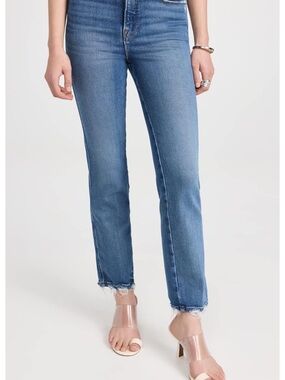 Women’s Mid-Blue Straight Leg Jeans